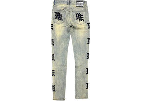 Mixed Emotion Desert Monogram Denim Washed Blue