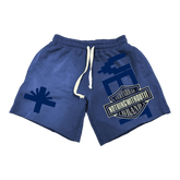 Vertabrae Double Emblem Sweatshorts Blue