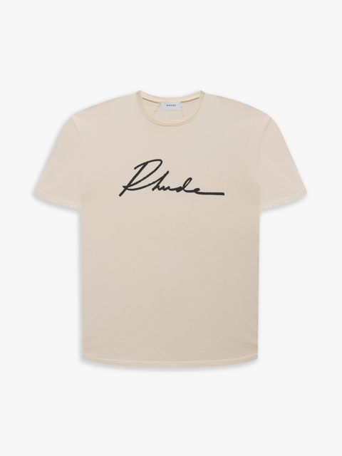 Rhude Script Logo Tee Cream