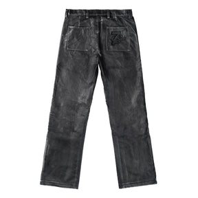 Triple Sevens LOGO LEATHER PANTS (BLACK)