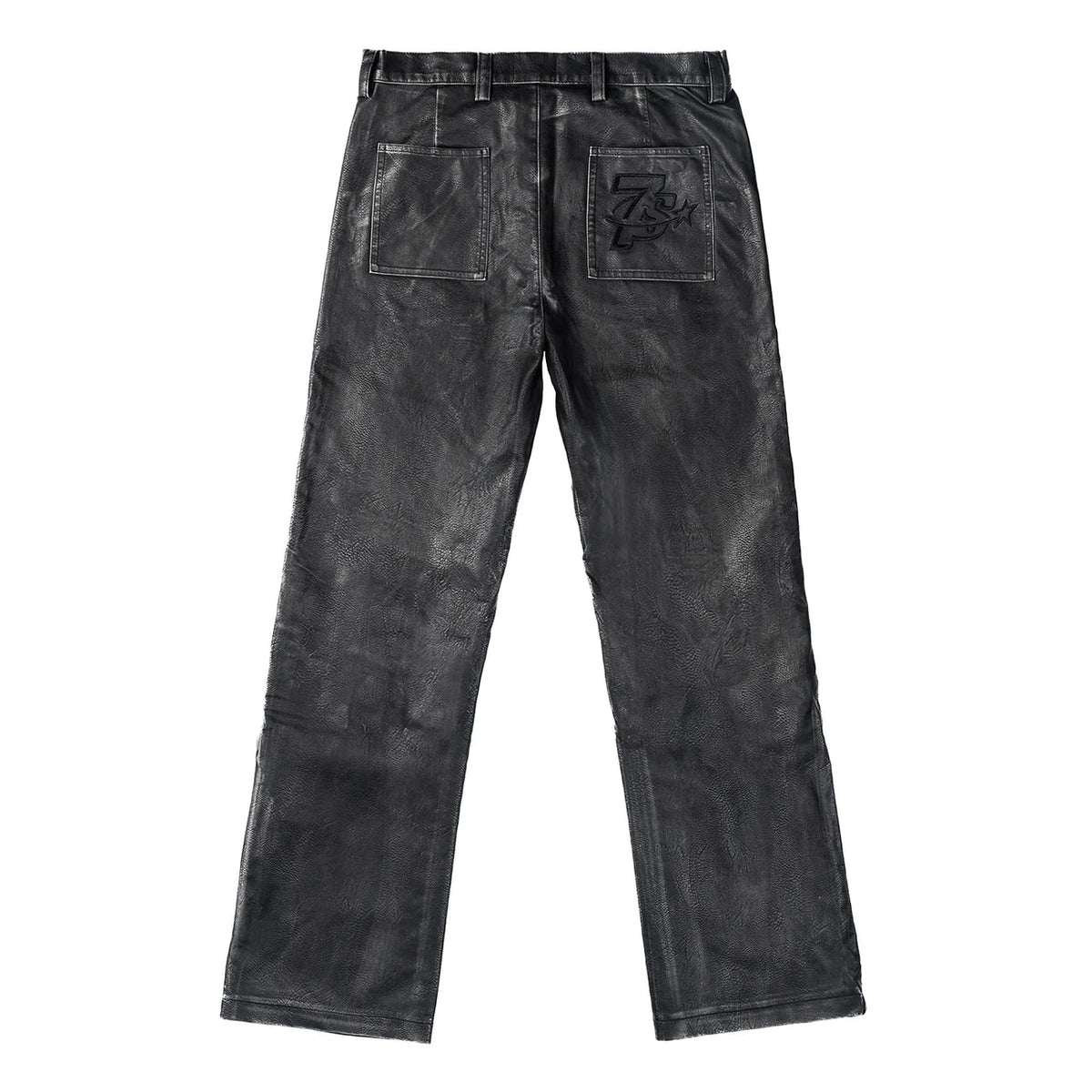 Triple Sevens LOGO LEATHER PANTS (BLACK)