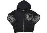 Mixed Emotion Eclipse Rhinestone Hoodie Black
