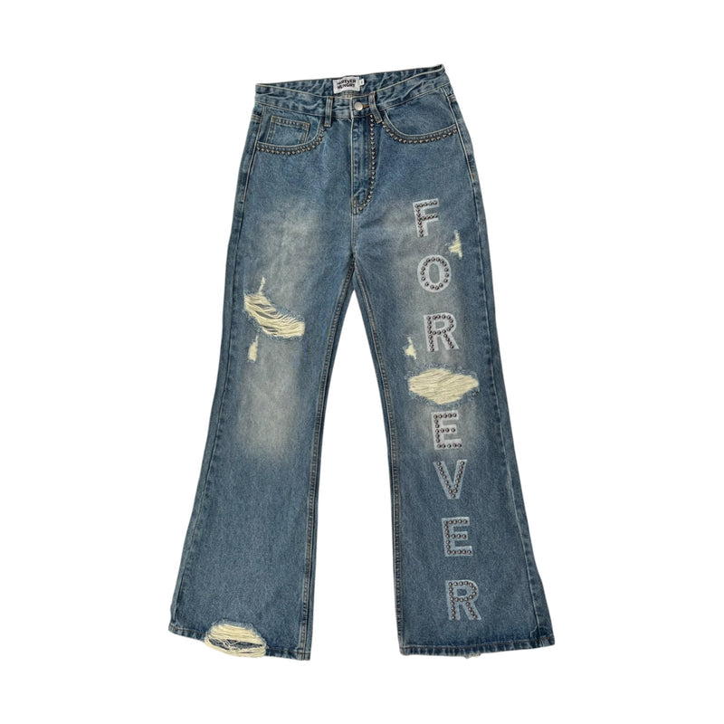 Forever Hungry Light Blue Flare Jeans
