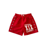 Mixed Emotions "Backyard" Nylon Shorts Red