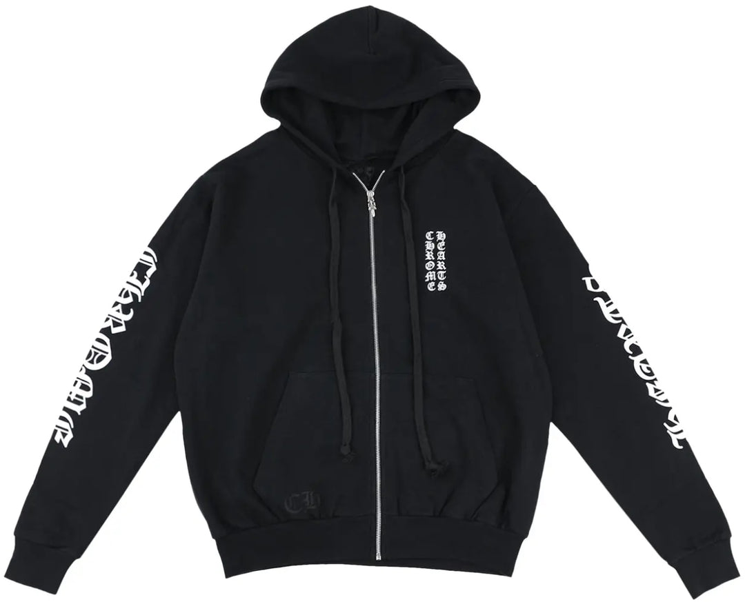 Chrome Hearts Black Zip Up Hoodie