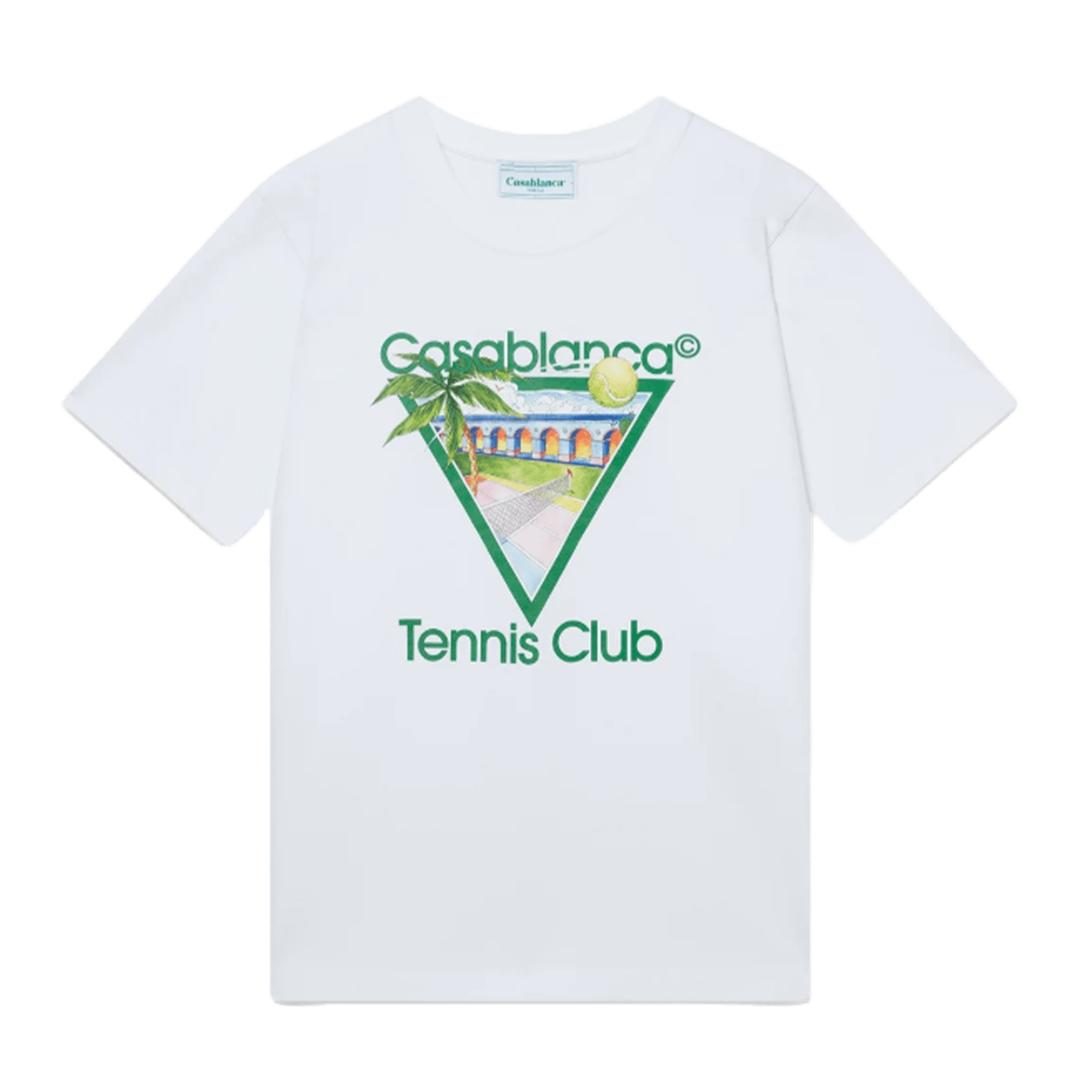 Casablanca Tennis Club Court T-Shirt White