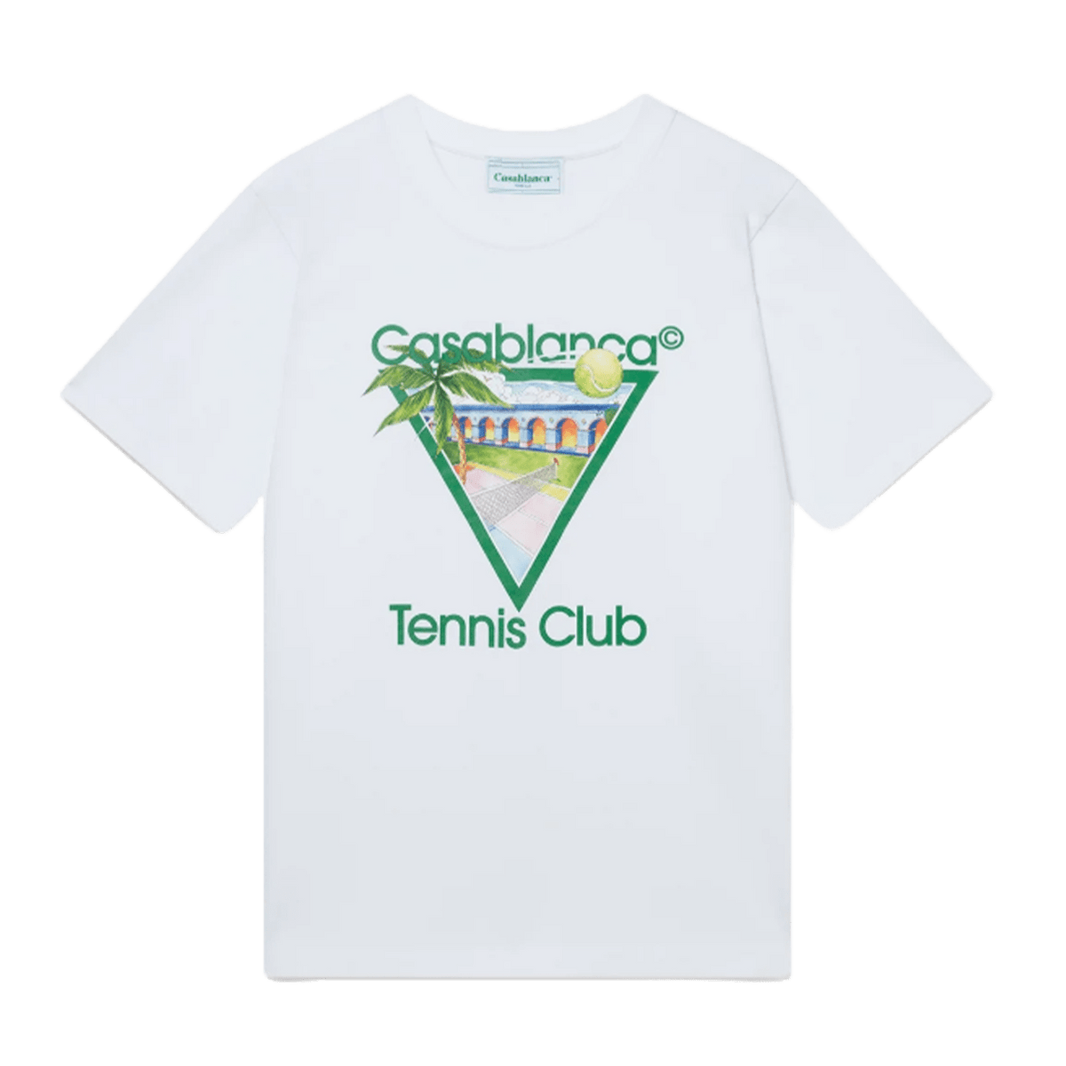 Casablanca Tennis Club Court T-Shirt White