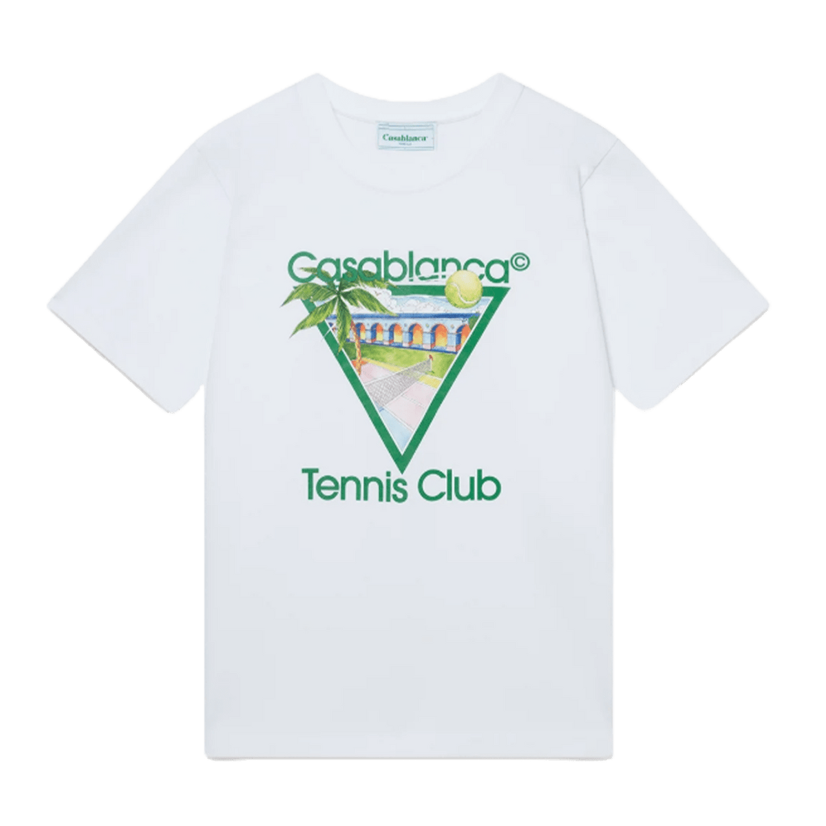 Casablanca Tennis Club Court T-Shirt White