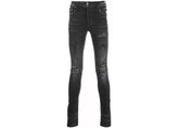 AMIRI Leather Camo MX1 Jeans Aged Black