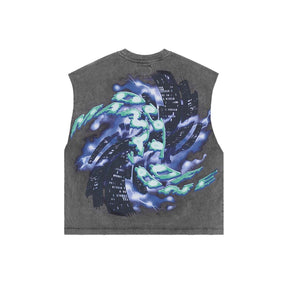 Godspeed Liberty Tears Sleeveless Tee Grey