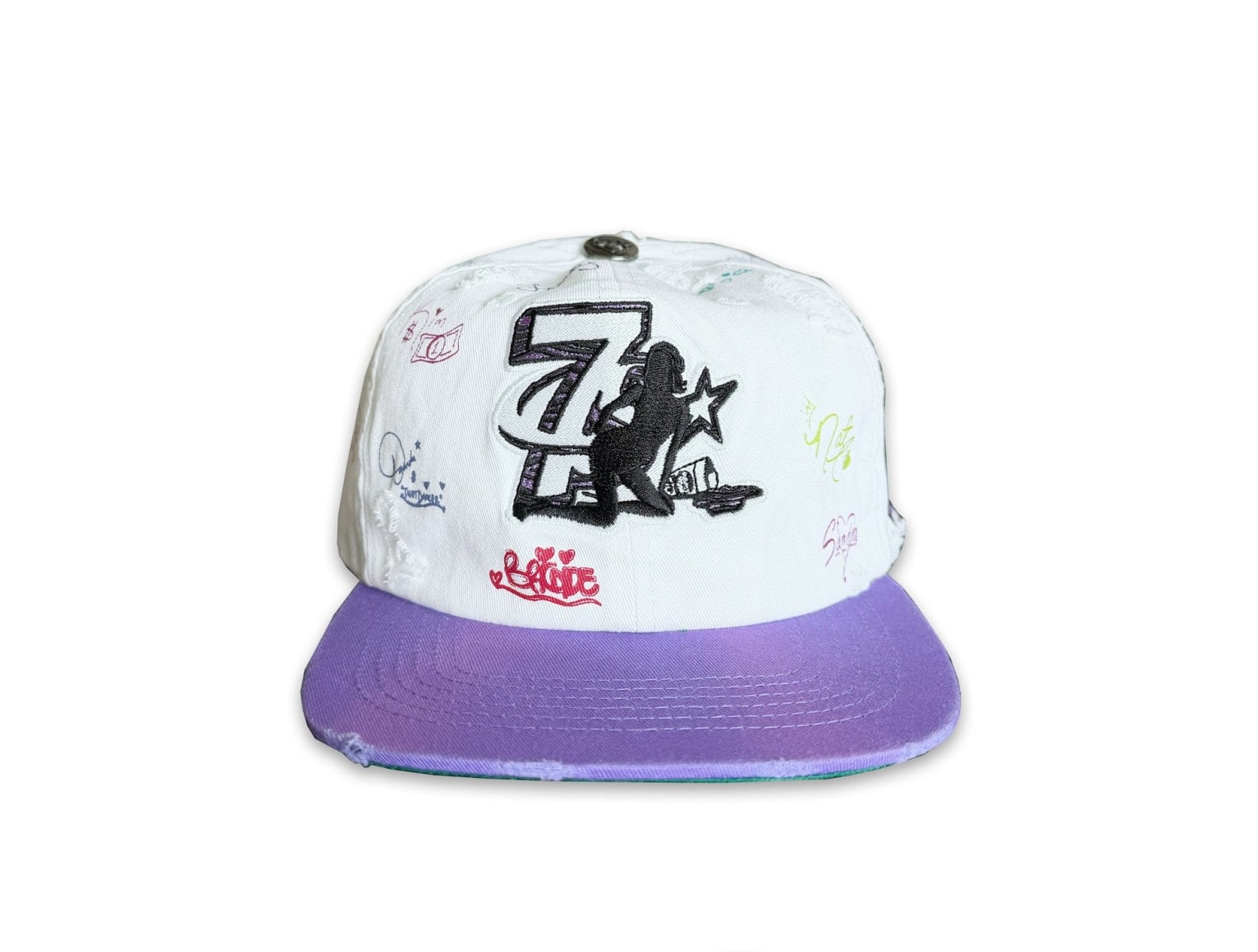 Triple Sevens Trap Signed Logo White Hat