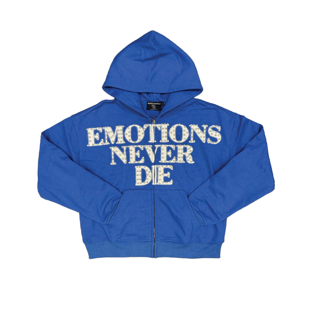 Mixed Emotions Blue End Rhinestone Hoodie