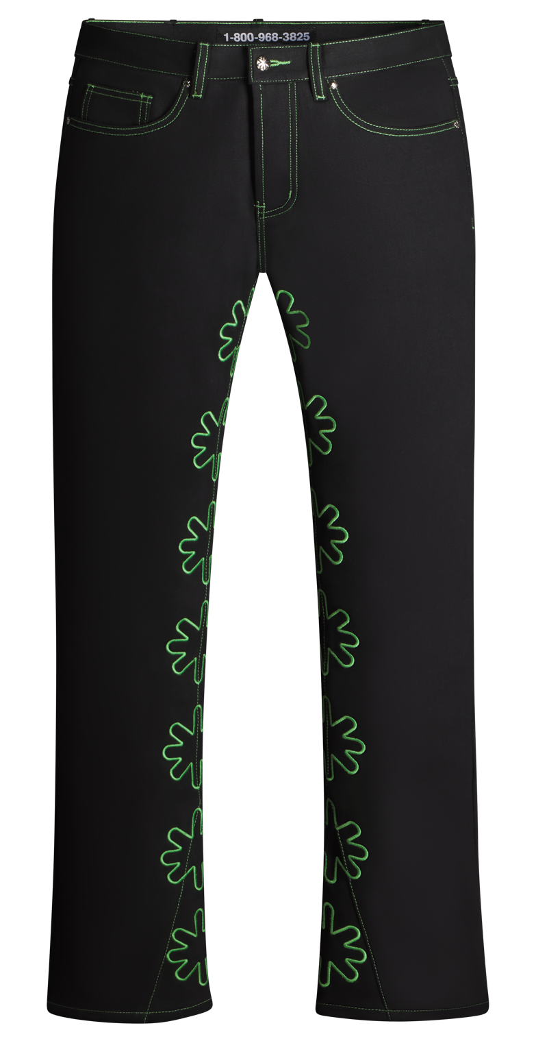 LOSTSHDWS DRKSHDWS OUTLINE DENIM PANT (GREEN)