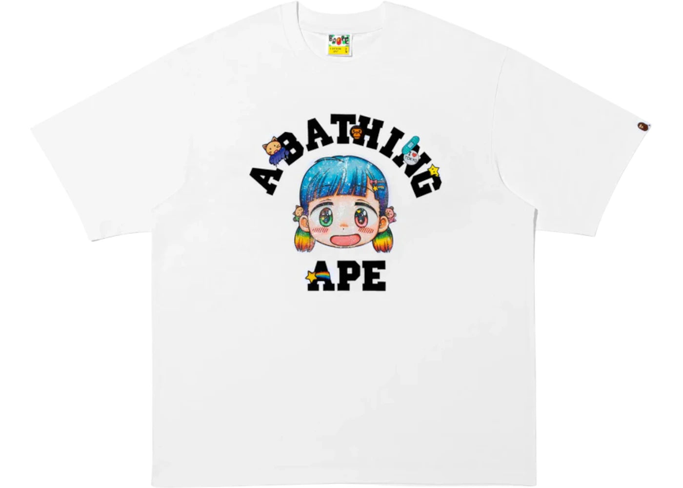 BAPE x Mr. College Tee White