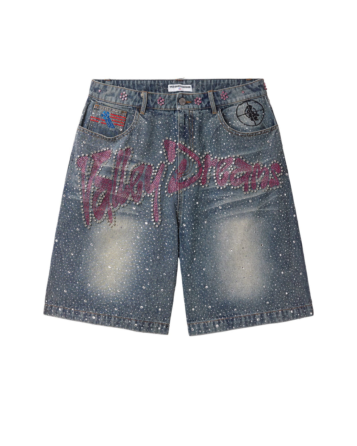 Vale Forever Iced Out Jorts Light Wash