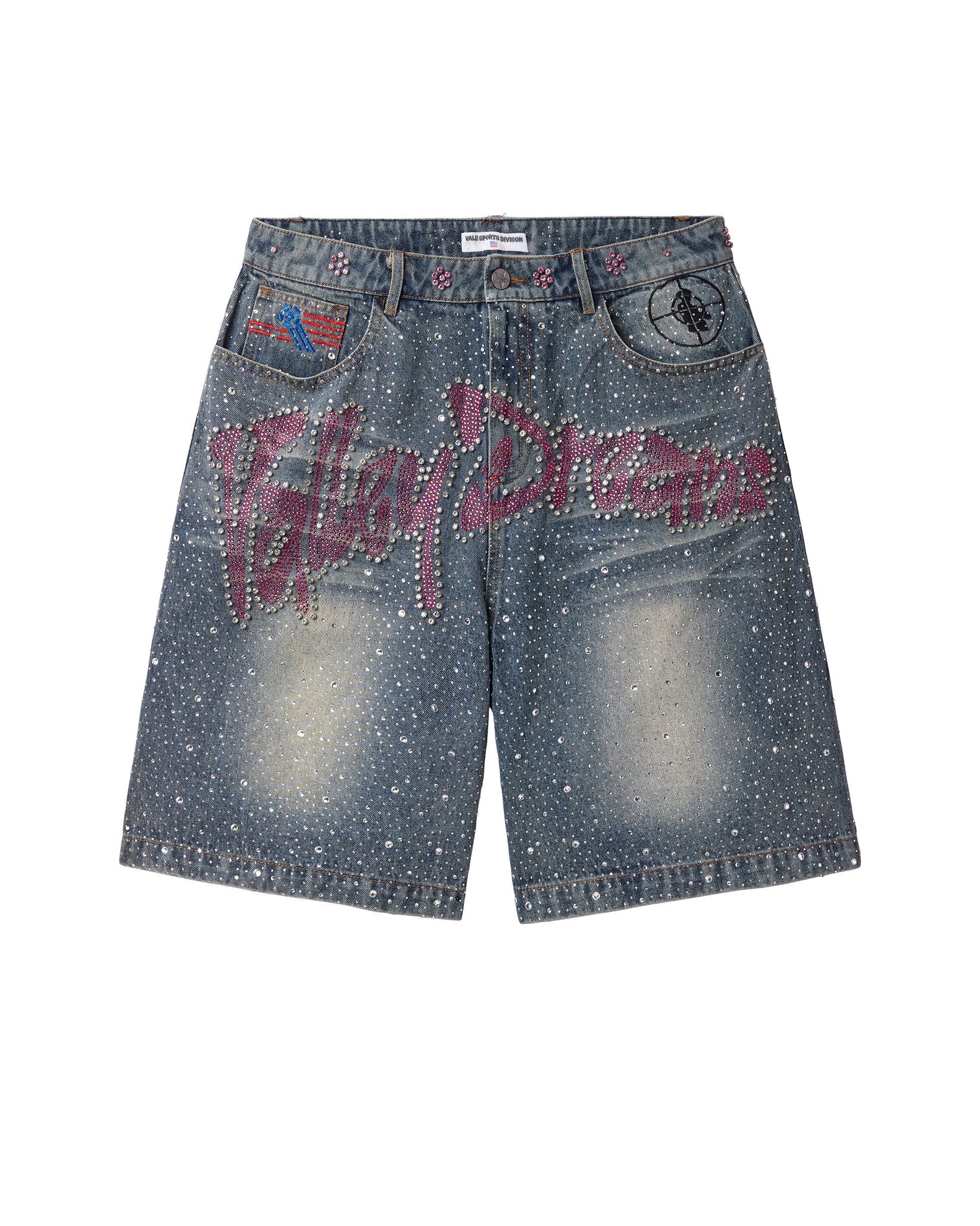 Vale Forever Iced Out Jorts Light Wash