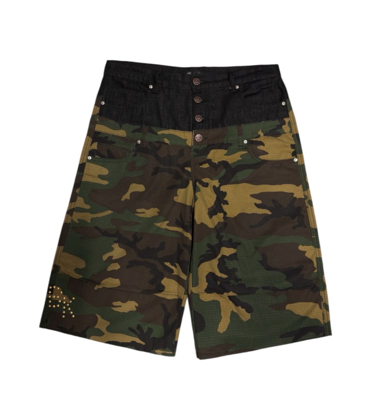 Boredom Kills Double Waisted Camo Shorts