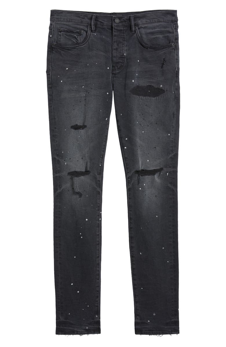 Purple Brand P001 Reflective Paint Repair Jean Black