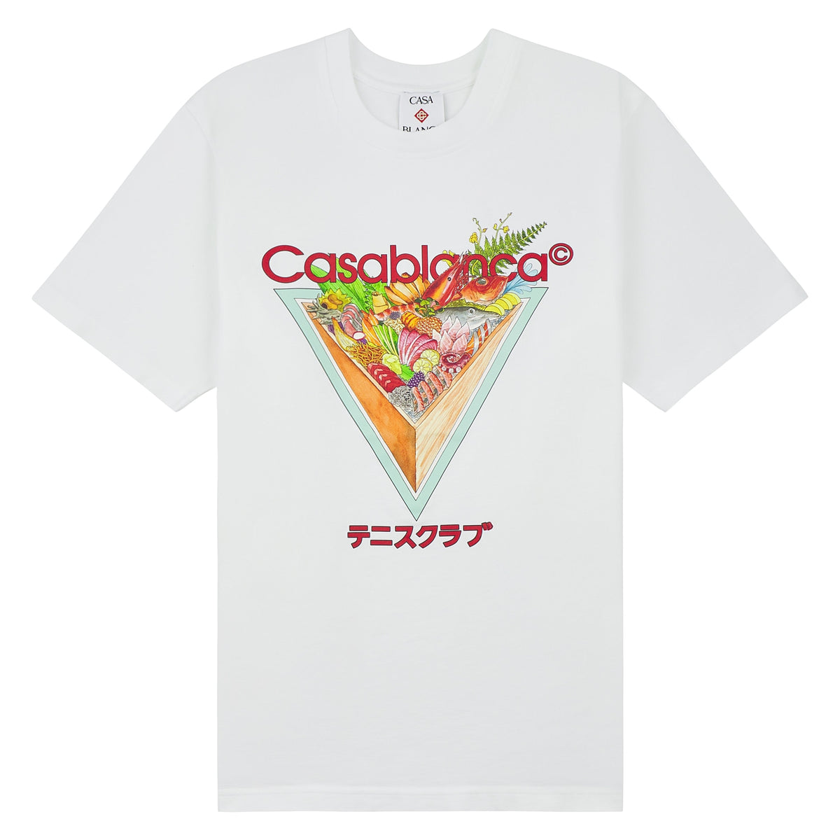 Casablanca Tennis Club Icon Shrimp T-Shirt White