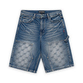 Triple Sevens Monogram Denim Short Indigo