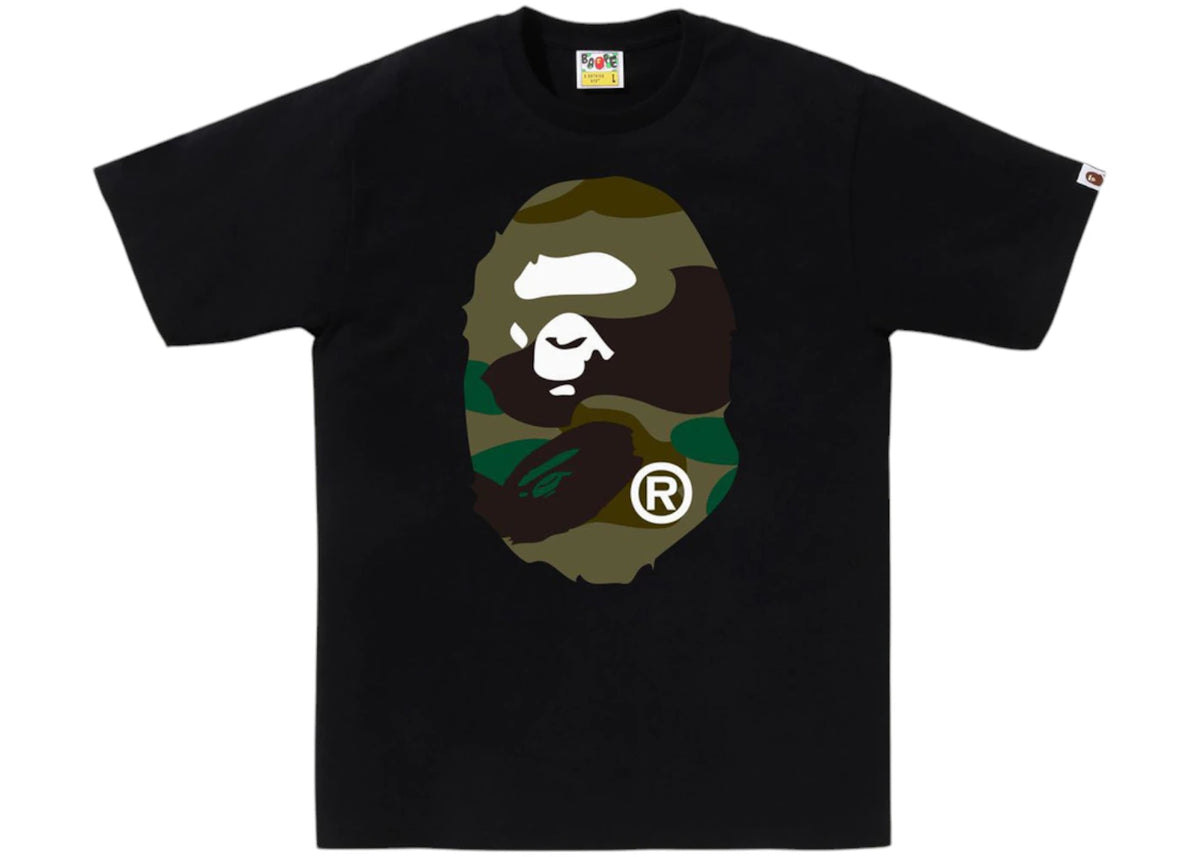 BAPE Giant 1st Camo Big Ape Head Tee Black/Green