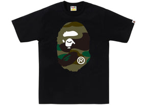 BAPE Giant 1st Camo Big Ape Head Tee Black/Green