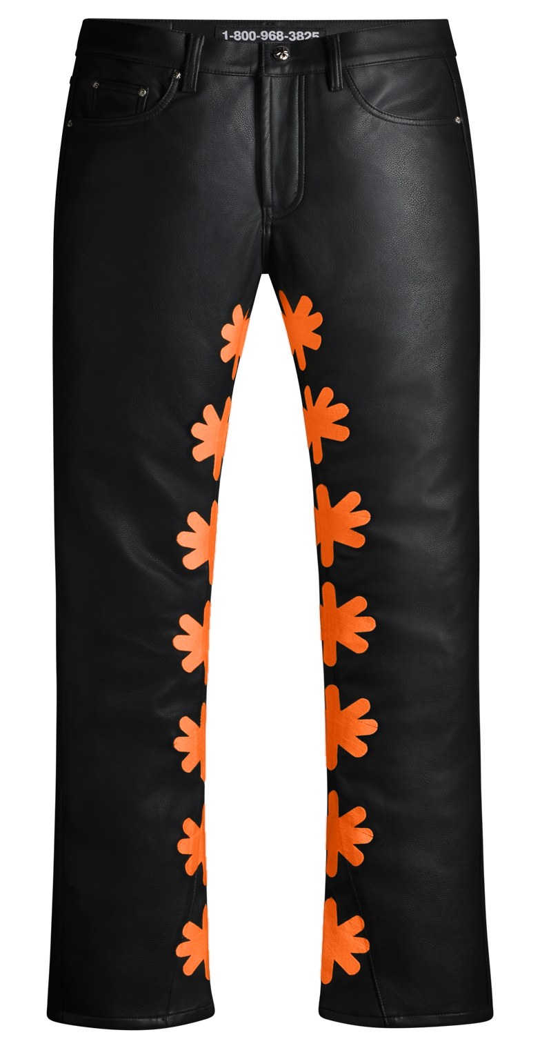 LOSTSHDWS LEATHER PANT (ORANGE)