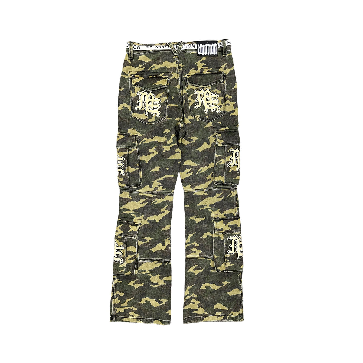 Mixed Emotions 'ME' Camo Cargo Pants