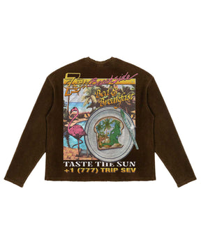 Triple Sevens Weekend Getaway Thermal Tee Brown