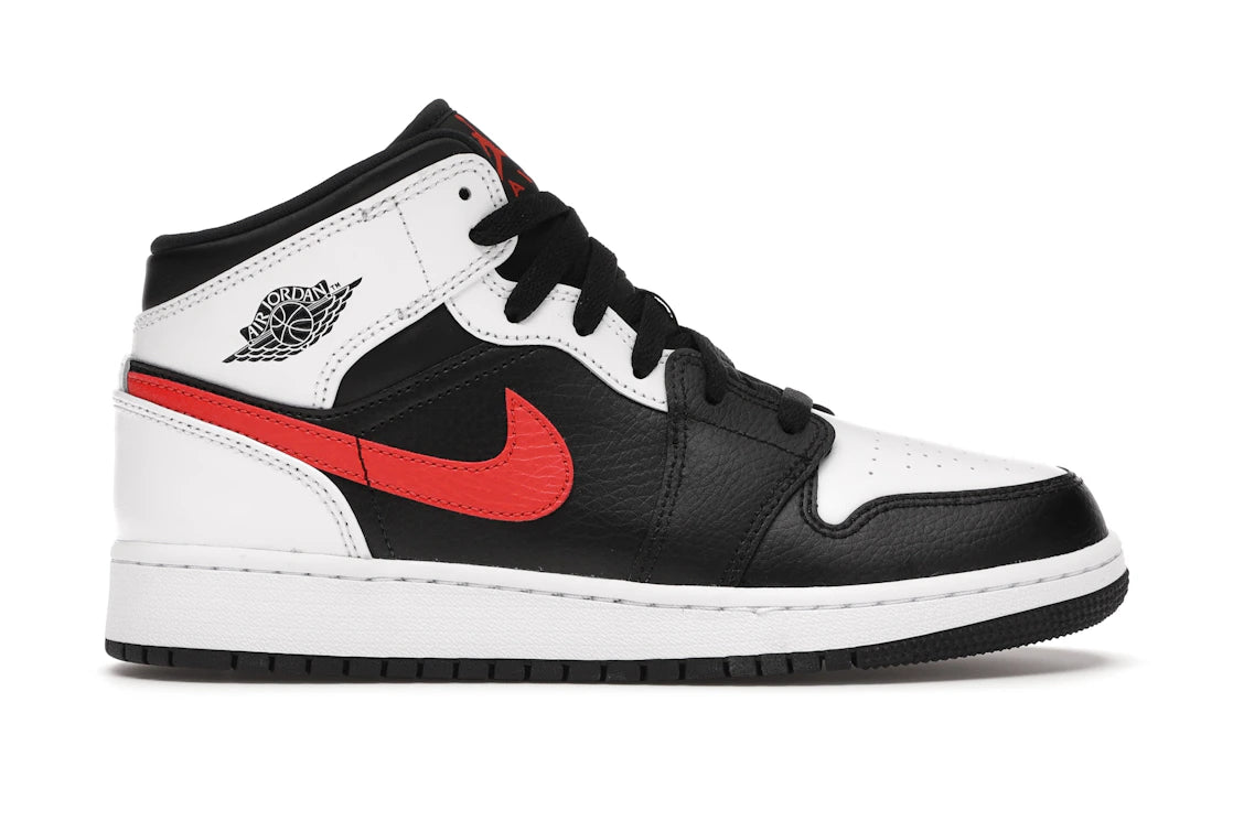 Jordan 1 Mid White Black Chile Red (GS)
