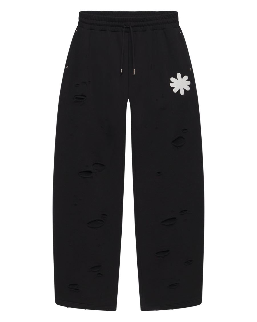 LOSTSHDWS DSTRY DBL LAYER LOGO SWEATPANT BLACK