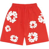 Denim Tears Cotton Wreath Shorts Red
