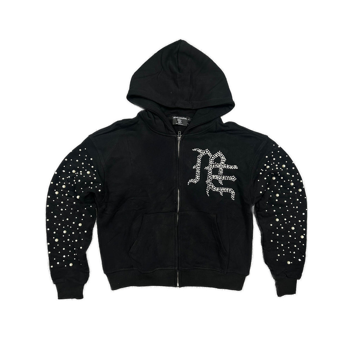 Mixed Emotions Black Pearl Zip up Hoodie
