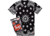 Supreme Hanes Bandana Tagless Tees (2 Pack) Black