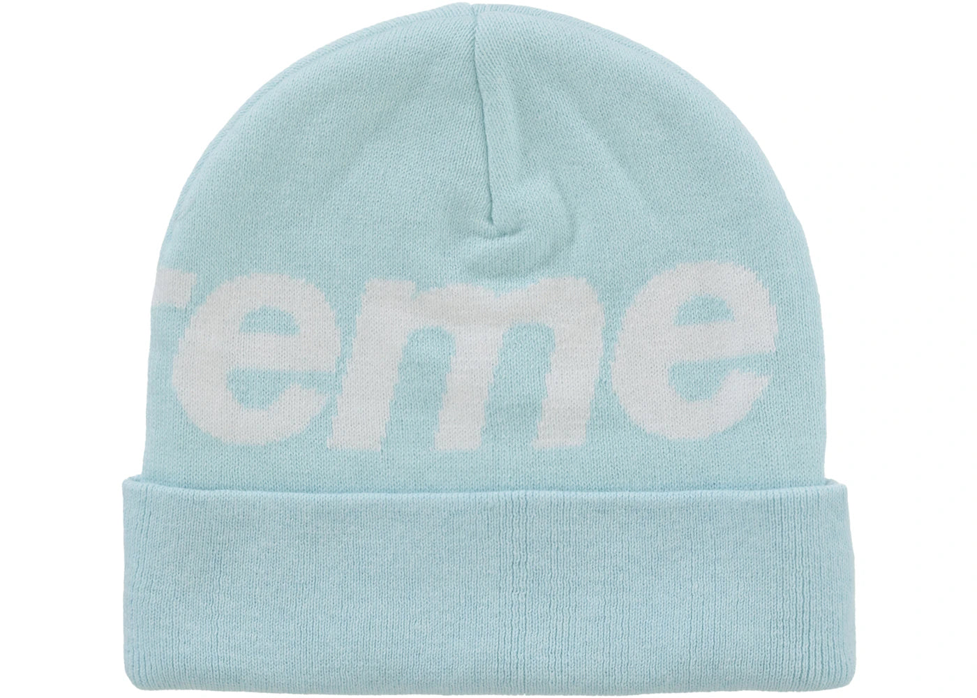 Supreme Big Logo Beanie (FW25) Light Blue