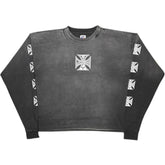 Happy Memories Don't Die Biker Longsleeve T-Shirt Washed Black