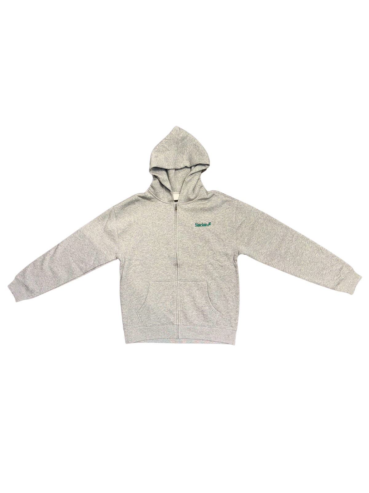 Sinclair Zip Up Essential Hoodie Grey