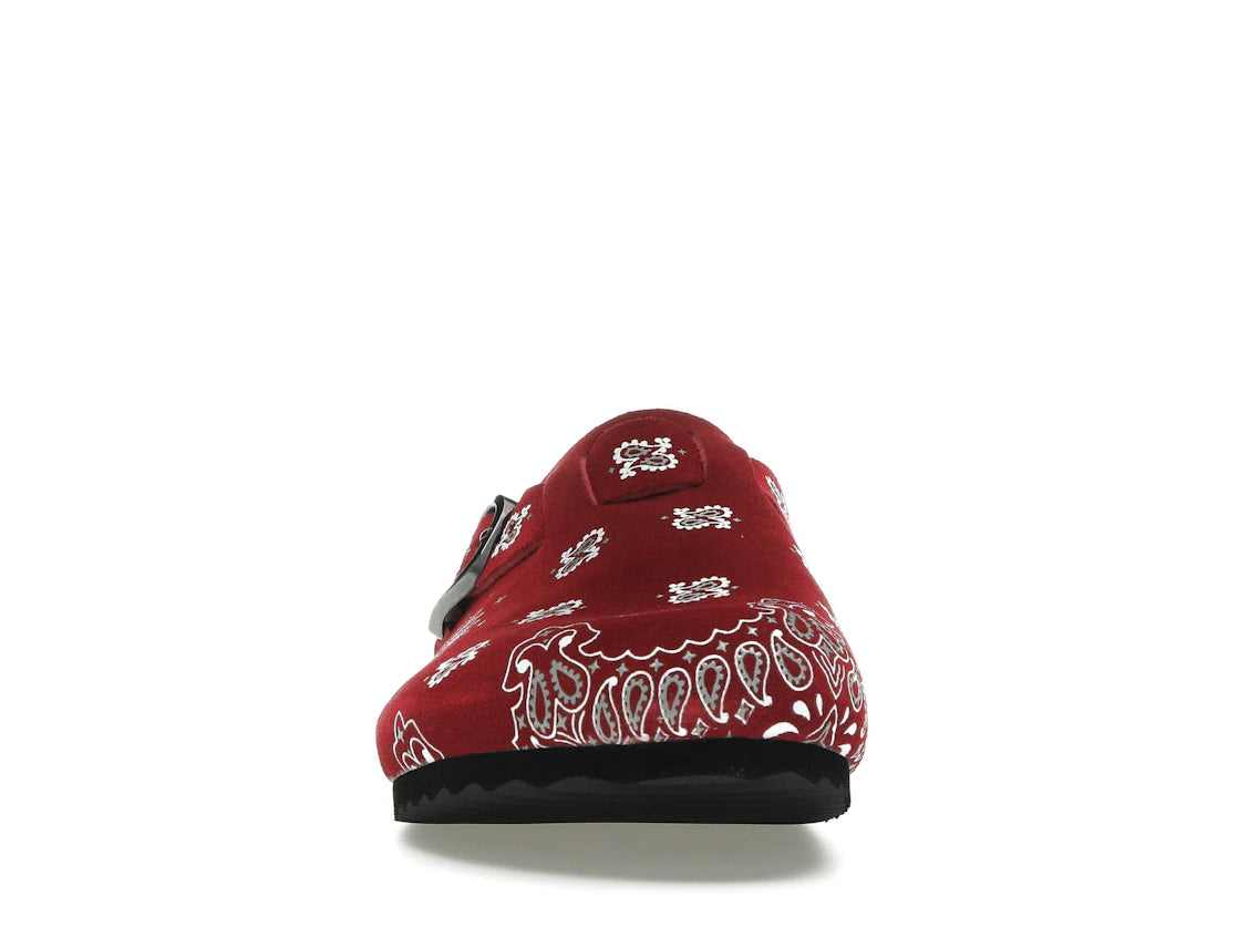 Bravest Studios Suede Paisley Clogs Burgundy