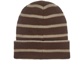 Supreme Metallic Stripe Beanie Brown