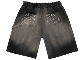 Godspeed Carpenter Distressed Shorts Black Sun Fade