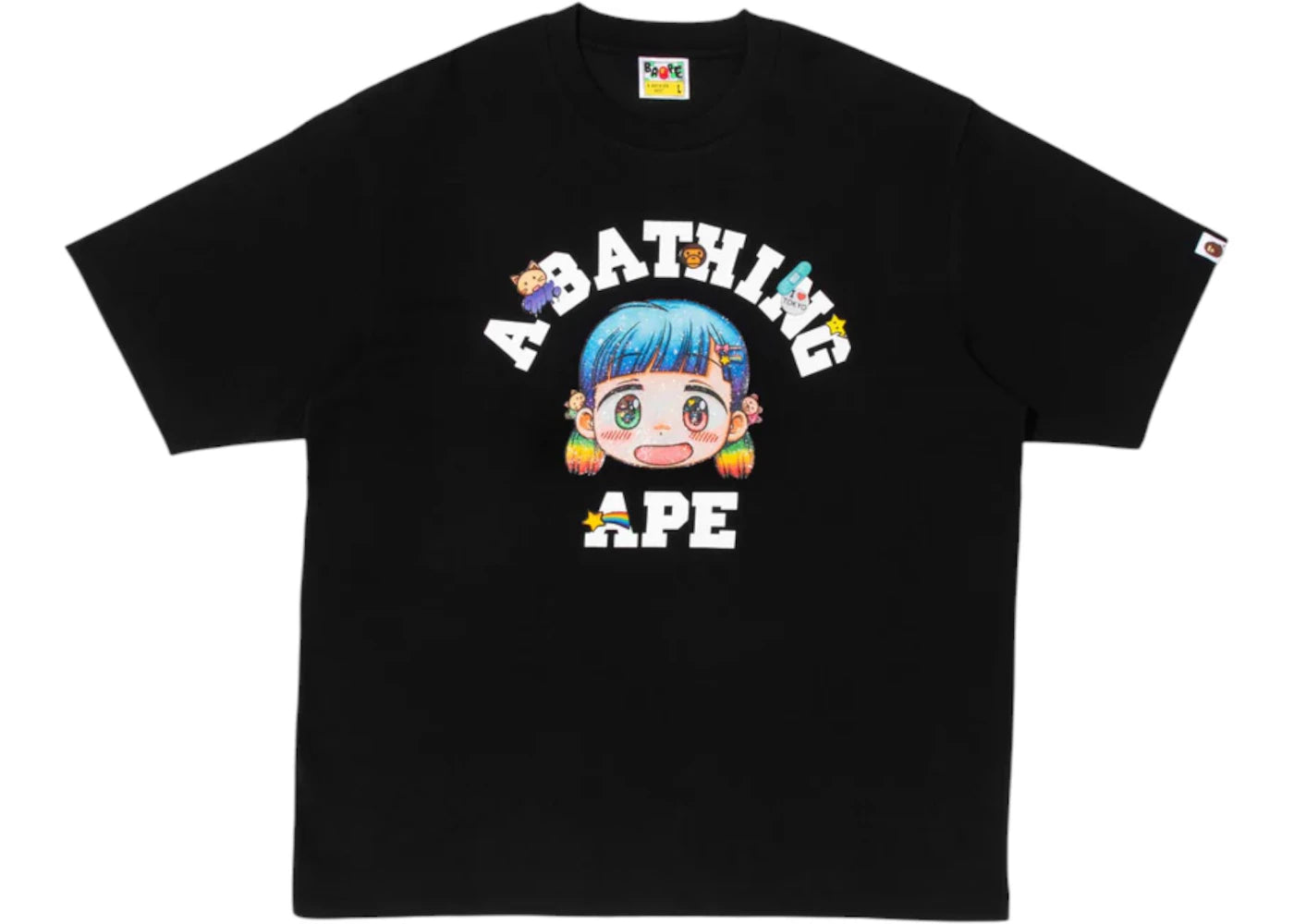 BAPE x Mr. College Tee Black