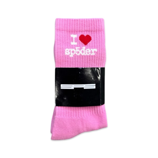 Sp5der I love SP5 Socks Pink