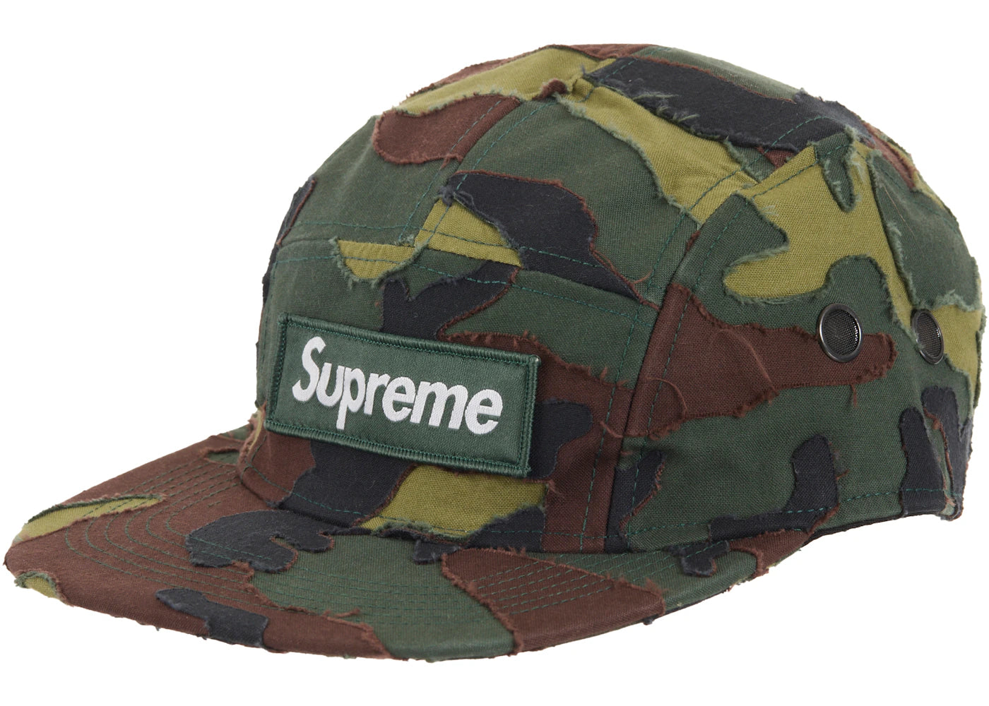Supreme Layered Camo Camp Cap Woodland Camo