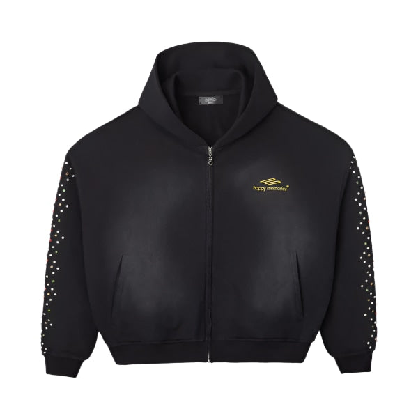 Happy Memories Don't Die Crystal Hoodie Black