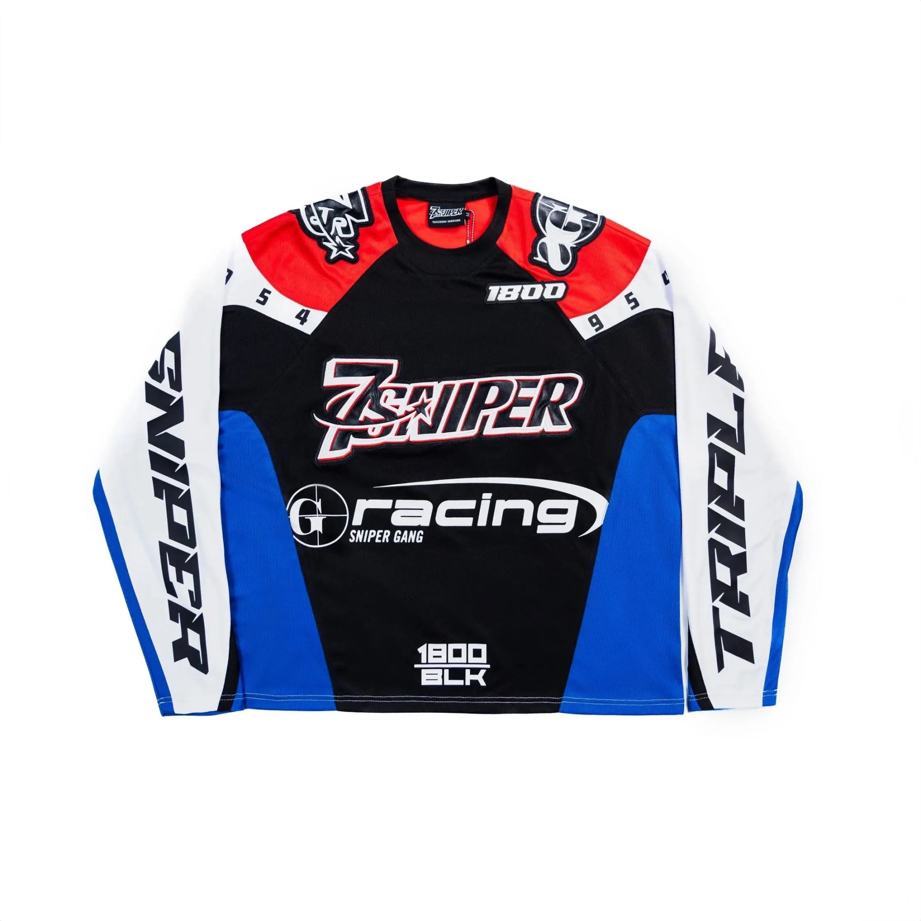 Triple Sevens x Sniper Gang 1800 Racing Jersey Blue Red