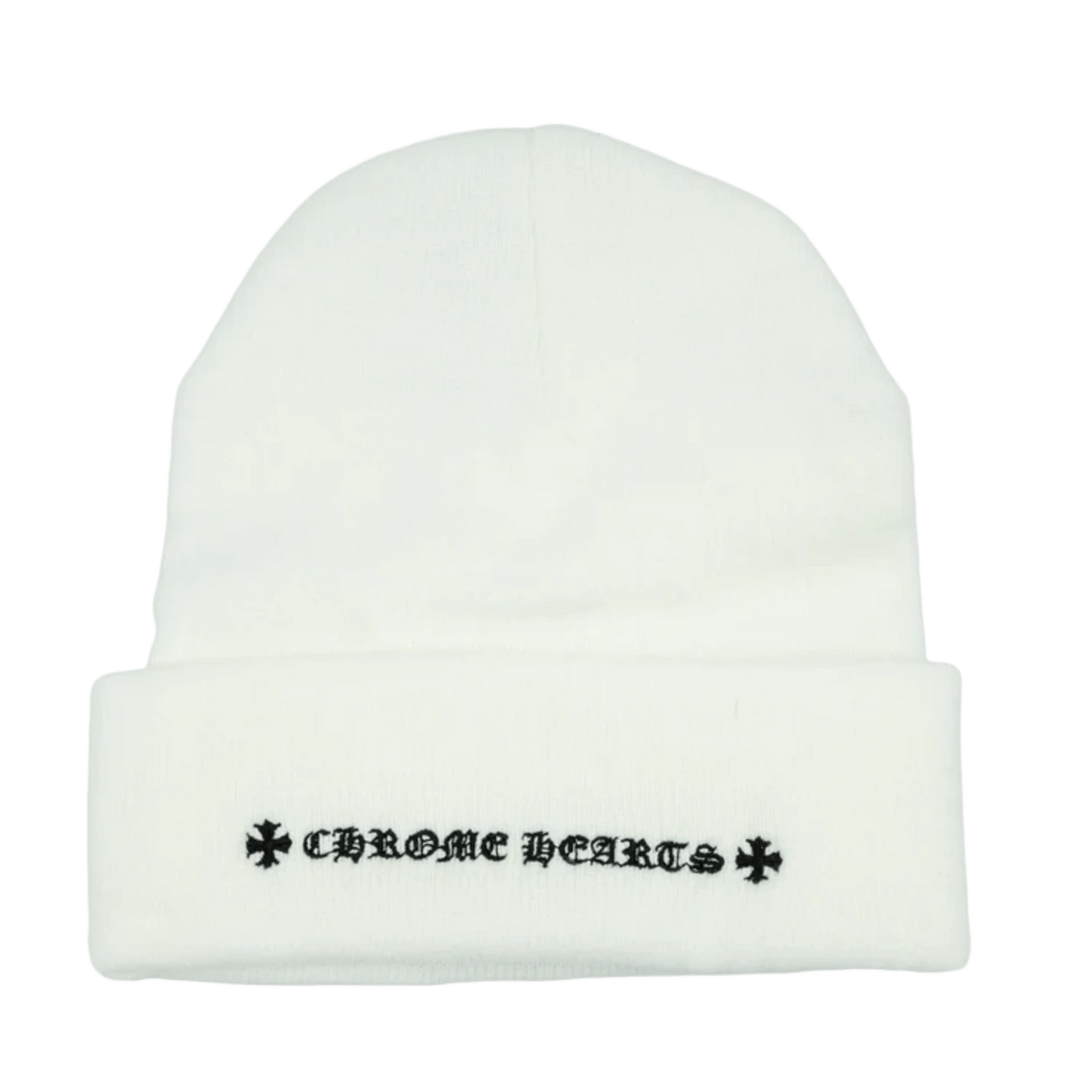 Chrome Hearts CH Logo Beanie White