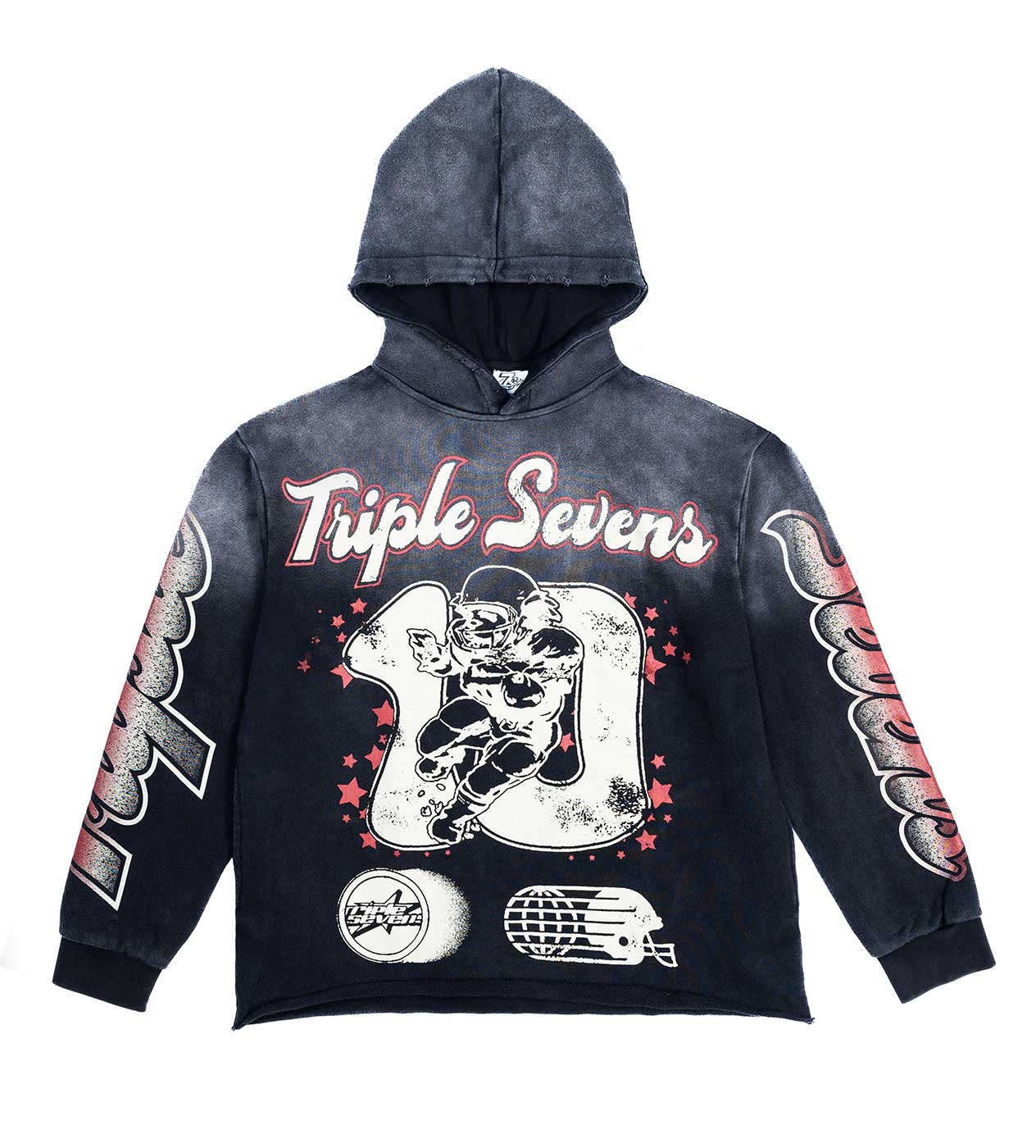 Triple Sevens All Star Football Hoodie Black