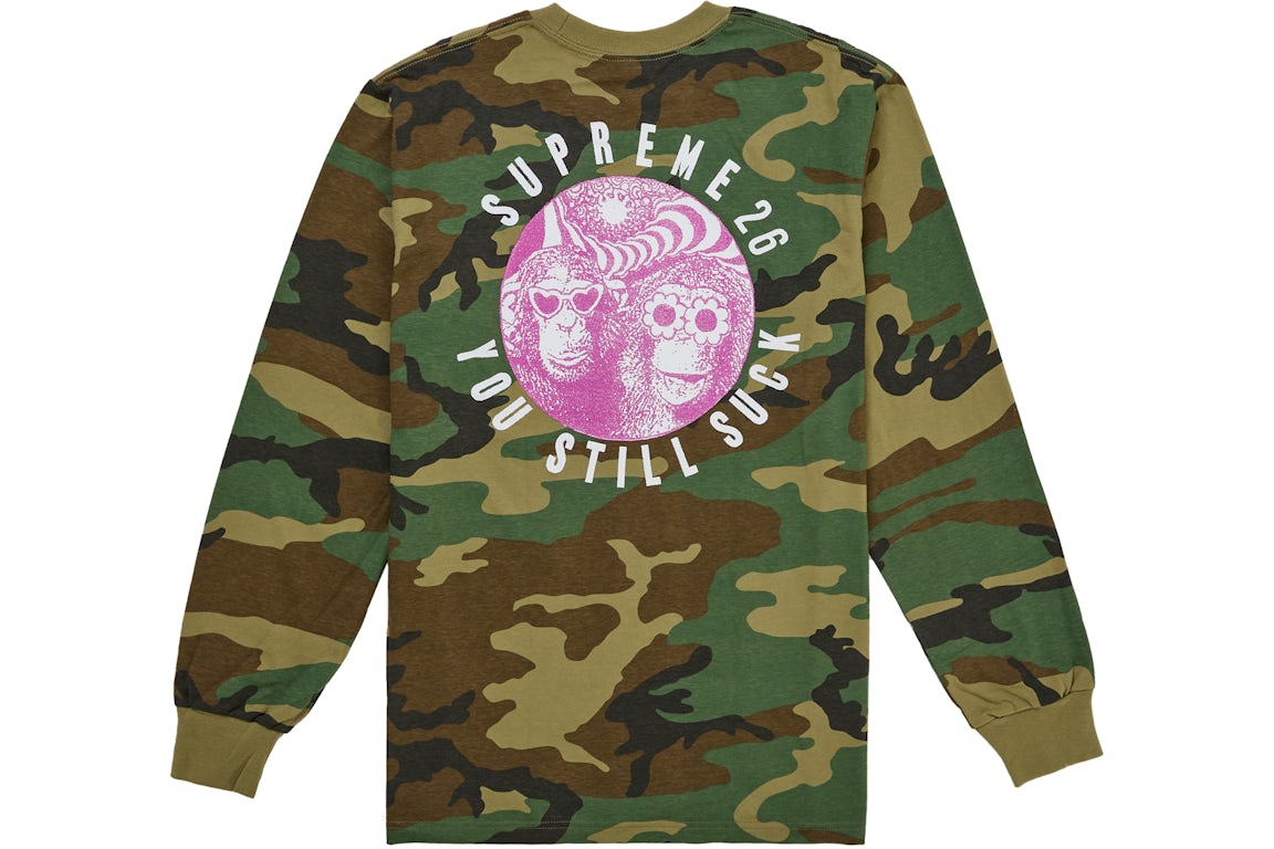 Supreme You Still Suck LS Tee Woodland Camo