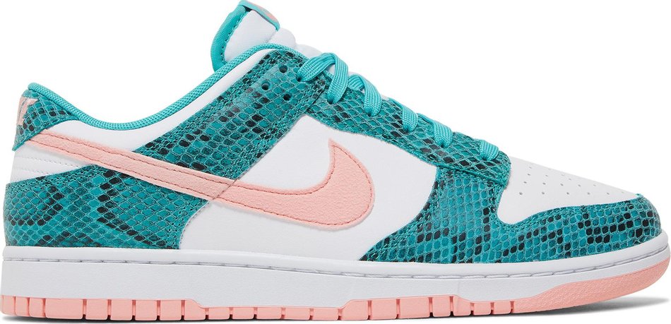 Nike Dunk Low Snakeskin Washed Teal Bleached Coral