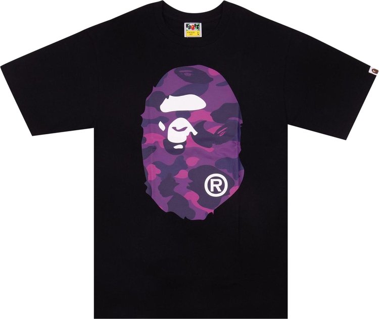 BAPE Color Camo Big Ape Head Tee (FW22) Black Purple